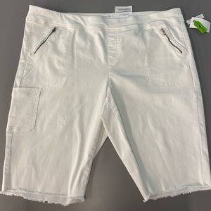 Westbound The Park Ave Fit Mid Rise Skimmer White Pull On Size 24W